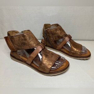 Gold Leather Sandals